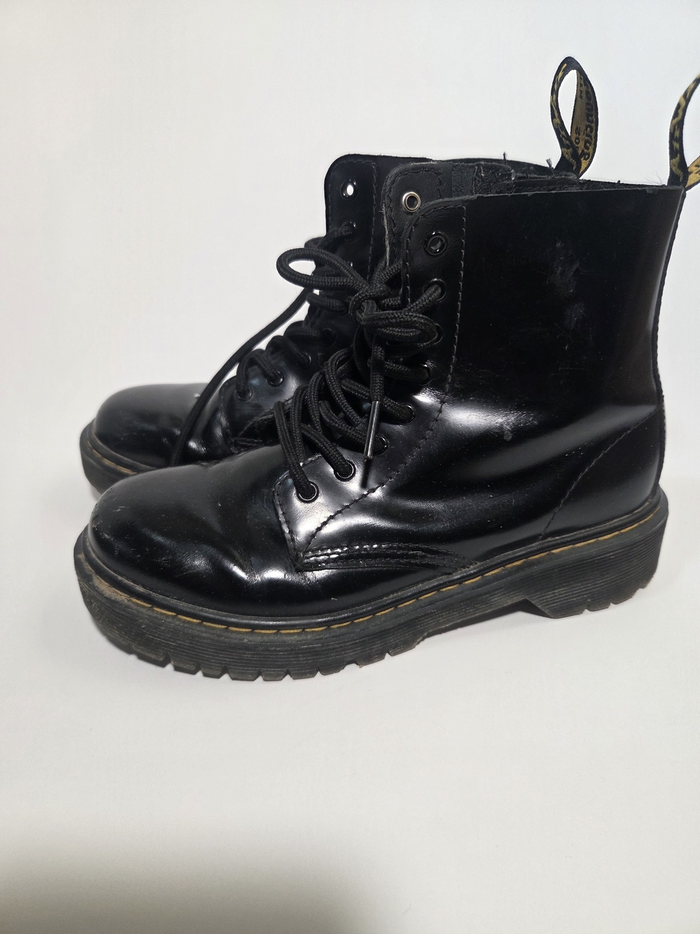 Dr. Martens Black Lace-Up Platform Combat Boots